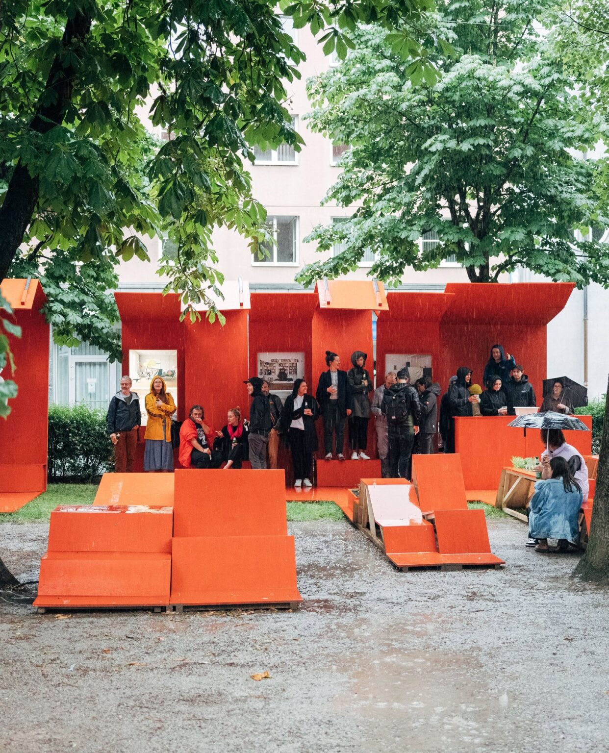 Gathering in the installation