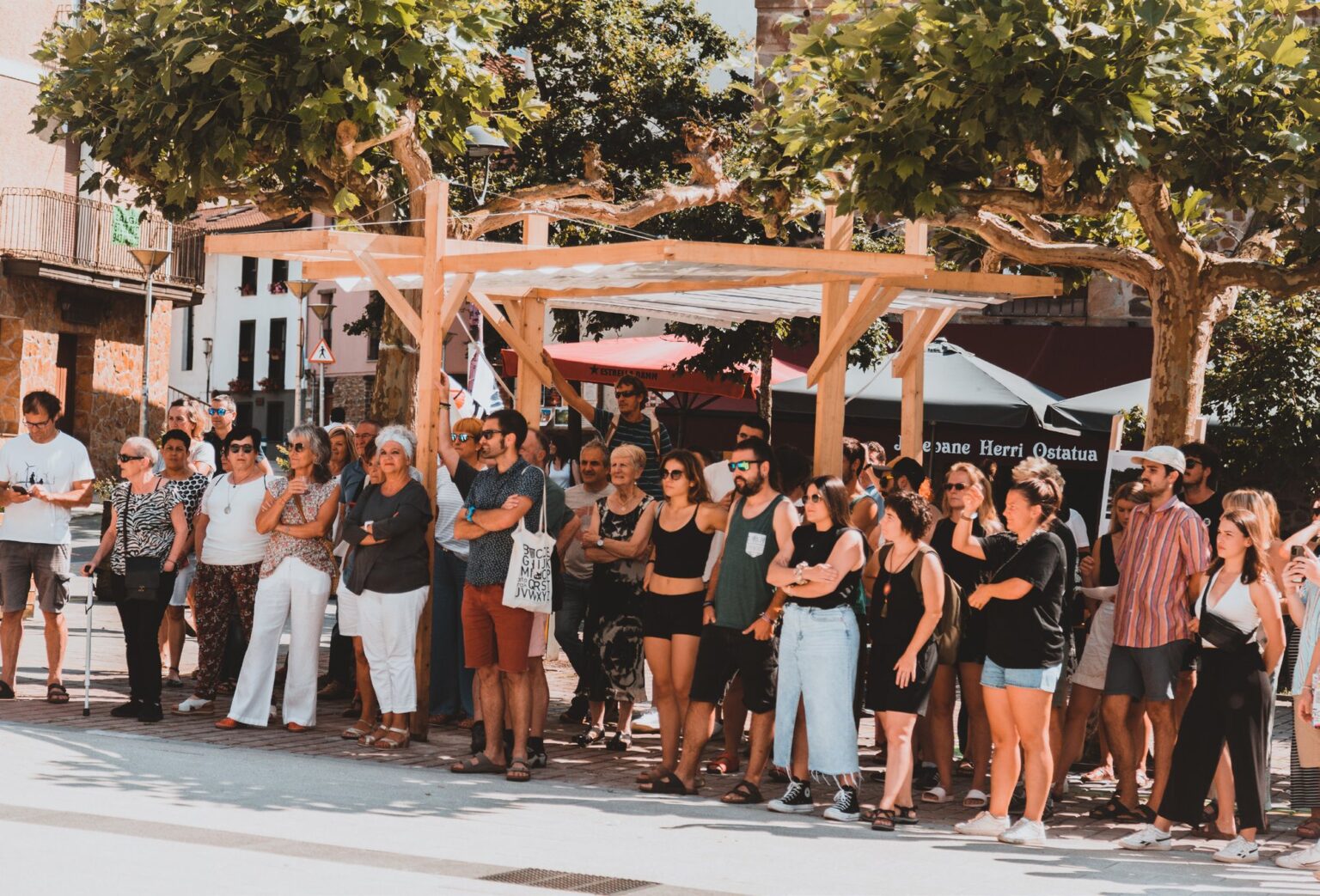 Students and residents at the opening
